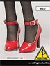 Flirty Girl Shoes Collection/ Female Strap Pumps Red 1/6 Set FGC2017-25 (Fashion Doll)