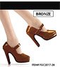 Flirty Girl Shoes Collection/ Female Platform Pumps Bronze 1/6 Set FGC2017-28 (Fashion Doll)
