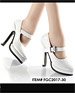 Flirty Girl Shoes Collection/ Female Platform Pumps White 1/6 Set FGC2017-30 (Fashion Doll)