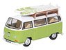 (OO) VW Bay Window Bus (w/Surf Board) Lime Green/White (Model Train)