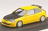 Honda Civic Type R (EK9) Early Type Custom Version Sunlight Yellow (Diecast Car)