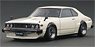 Nissan Skyline 2000 GT-ES (C210) White (1/18 scale) Hayashi-Wheel (Diecast Car)