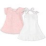 50 T-shirt Camisole Dress Set (Pink x White) (Fashion Doll)