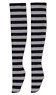 50 Dark Border Knee Socks (Gray x Black) (Fashion Doll)