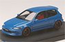 Honda Civic (EG6) Custom Ver with Mugen RNR Wheel Metallic Blue (Diecast Car)