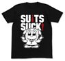 ポプテピピック SUITSUCK Tシャツ BLACK S (キャラクターグッズ)