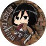 Attack on Titan Season 2 Can Badge Mikasa Deformed Ver (Anime Toy)