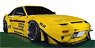 Rocket Bunny 180SX Yellow (Diecast Car)