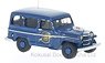 (HO) Jeep Willys Station Wagon Michigan State Police 1954 Blue (Model Train)