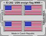 Photo-Etched Parts for USN Ensign Flag WW2 Steel (Plastic model)