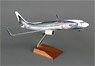 737-800 Alaska Airlines Salmon Thirty Salmon (w/Wooden Stand, Gear) (Pre-built Aircraft)