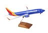 737-800 Southwest Airlines `Heart` (w/Wooden Stand, Gear) (Pre-built Aircraft)