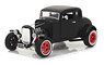 1932 Custom Ford Hot Rod - Matte Black with Red 5-Spoke Wheels, Whitewall Tires (Diecast Car)