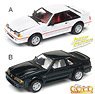 1990 Ford Mustang GT Gloss White/Emerald Green (Set of 2) (Diecast Car)