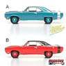 1969 Dodge Dart Toquoise/Red (Set of 2) (Diecast Car)