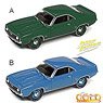 1969 Chevy Camaro (50th Anniv) Fathom Green/EDark Blue (Set of 2) (Diecast Car)