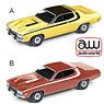 1974 Plymouth Roadrunner Yellow Black/Red White (Set of 2) (Diecast Car)