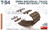 T-54 OMSh Individual Track Links Set.Early Type (Plastic model)