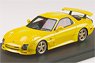 Mazda RX-7 (FD3S) Mazda Speed A Spec GT Wing Sunburst Yellow (Diecast Car)