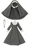 Nun`s Habit Set (Gray) (Fashion Doll)
