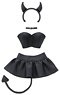 AZO2 Little Devil Costume Set (Leather Black) (Fashion Doll)