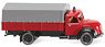 (HO) Magirus Fire Truck Flatbed Truck (Model Train)