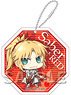 Fate/Apocrypha Felt Coaster Key Chain Saber of Red (Anime Toy)