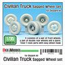 Civilian Truck Sagged Wheel Set (for Diopark) (Plastic model)