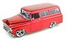 Bigtime Muscle 1957 Chevrolet Suburban Red (Diecast Car)