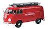 Volkawagen Type2 (T1) Delivery Van Fire Truck Red (ミニカー)