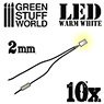 LED Light (Warm White) - 2mm x 10 Pieces (Material)