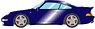 Porsche 911(993) turbo 1995 Metallic Dark Bllue (Diecast Car)