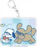 Yuri on Ice x Sanrio Characters Big Key Ring Makkachin & Pochacco Stamp Ver. B (Anime Toy)