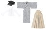 PNXS Boy Shosei Set (Gray Stripe x Beige) (Fashion Doll)