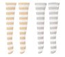 Border Socks B Set (White x Beige, White x Gray) (Fashion Doll)