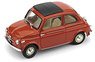 Fiat Nuova 500 Closed 1959 Coral Red Interior Beige (Diecast Car)