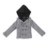 PNXS Boys Hooded Pea Coat (Light Gray) (Fashion Doll)