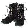 50 Lace-up Suede Boots (Black) (Fashion Doll)