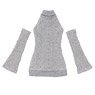 AZO2 Turtleneck Knit One-piece Dress (Light Gray) (Fashion Doll)