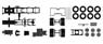 (HO) ボルボ シャーシ FH 6x2 (2個入り) (Fahrgestell Volvo FH 6x2 mit Chassisverkleiduing) (鉄道模型)