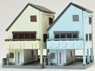 The Building Collection 016-4 Contemporary Townhouses A (Narrow House A4) (Model Train)