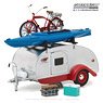Hitch & Tow Trailers Series 4 - Teardrop Trailer in Silver with Red Trim (ミニカー)