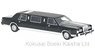 (HO) Lincoln Town Car Stretch Limousine 1985 Black (Model Train)