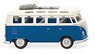 (HO) VW T1 Samba Bus - White/Blue (Model Train)