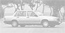 ボルボ 740 GL 1986 ダークブルーメタリック (ミニカー)