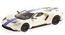 フォード GT 2018 ホワイト/ブルーストライプ (ミニカー)