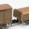 MOKUSEI DENSHA & KIKANSHA #8 Freight Car Body Kit 2-Car Set (Unassembled Kit) (Model Train)