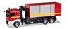 (HO) MAN TGS L roll-off Dump Truck with Crane `Feuerwehr` (Model Train)
