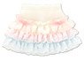 PNS Sugar Dream Osatou Ribbon Frill Skirt (Pastel Pink x Pastel Blue) (Fashion Doll)
