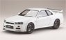 ニッサンスカイライン GT-R V・spec 1999 (BNR34) Nismo カスタムバージョン ホワイト (ミニカー)